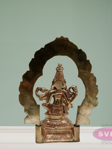 Panchaloham Saraswati Idol With Arch