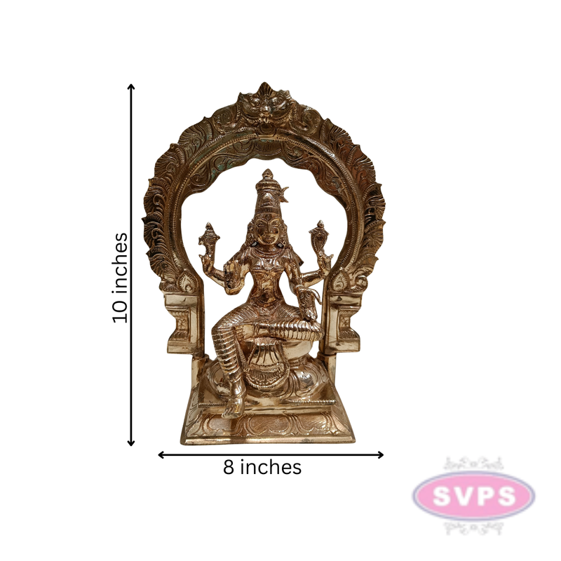 Panchaloham Goddess Bhuvaneshvari Handmade / 10 Inches