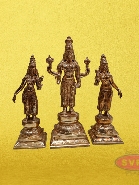 Panchaloham Srinivasa Perumal Sridevi Bhoodevi Set / 12 Inches