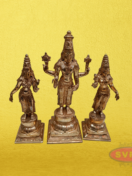 Panchaloham Srinivasa Perumal Sridevi Bhoodevi Set / 12 Inches