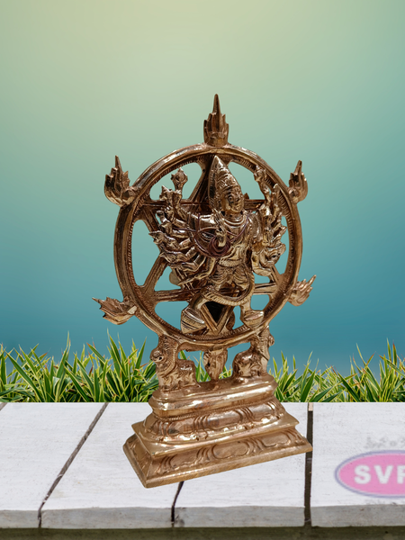 Panchaloham Sudharashna Chakara Chakrathazhwar Statue