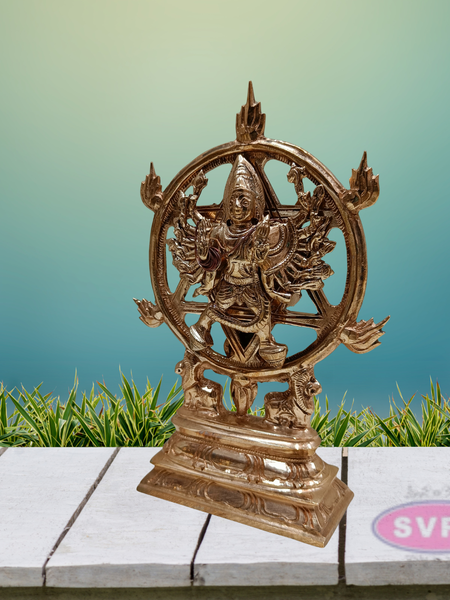 Panchaloham Sudharashna Chakara Chakrathazhwar Statue