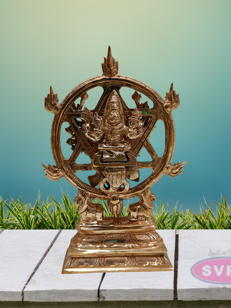 Panchaloham Sudharashna Chakara Chakrathazhwar Statue