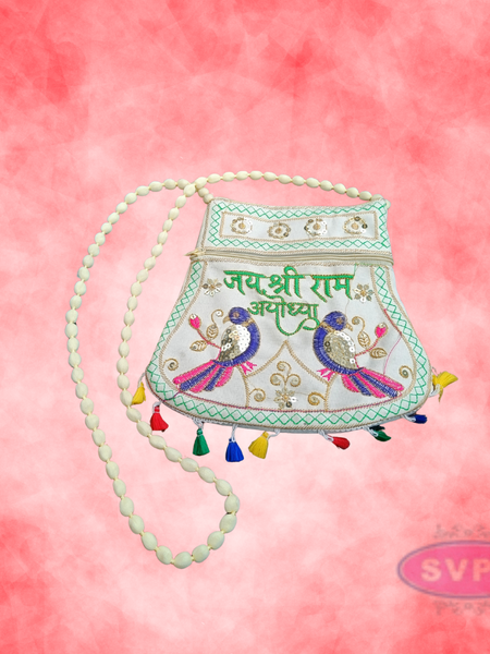 Parrot Embroidery Sling Bag