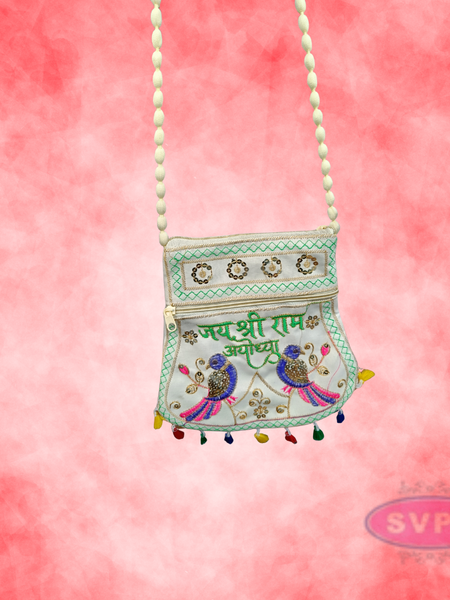Parrot Embroidery Sling Bag