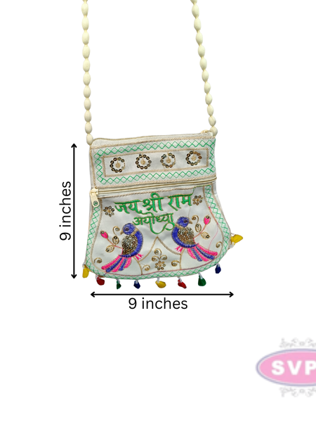 Parrot Embroidery Sling Bag