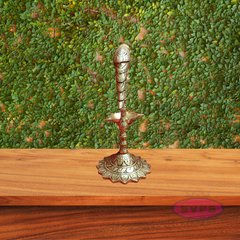 Brass Parrot With Hanging Oil Lamp