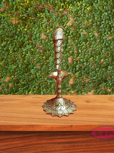 Brass Parrot With Hanging Oil Lamp