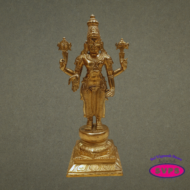Sri Perumal Panchaloha Idol 12 Inches – Authentic Panchalogham Murti for Pooja