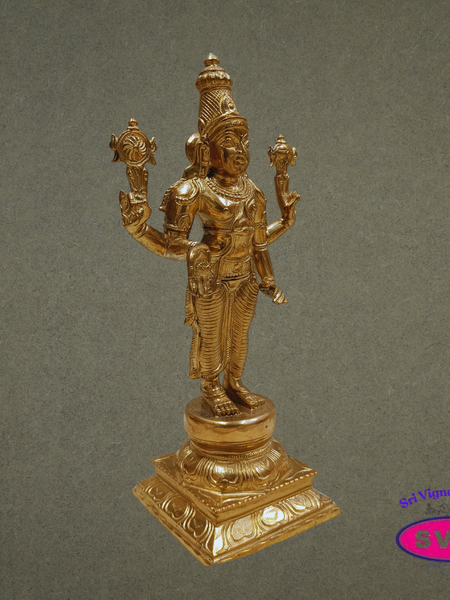 Sri Perumal Panchaloha Idol 12 Inches – Authentic Panchalogham Murti for Pooja