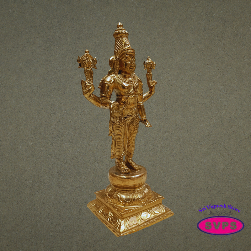 Sri Perumal Panchaloha Idol 12 Inches – Authentic Panchalogham Murti for Pooja