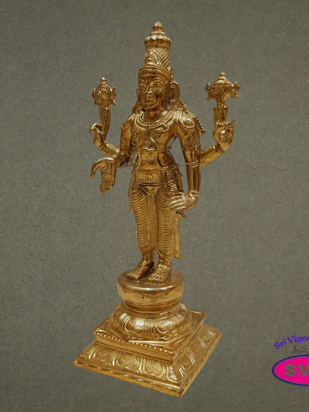 Sri Perumal Panchaloha Idol 12 Inches – Authentic Panchalogham Murti for Pooja