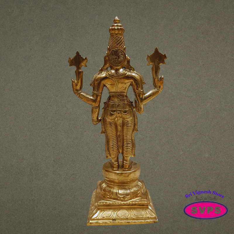 Sri Perumal Panchaloha Idol 12 Inches – Authentic Panchalogham Murti for Pooja
