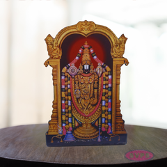 Wooden Sri Balaji Table Stand / Wall Hanging Photo Cutout