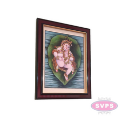 Pipal Leaf / Alilai Floating Krishna Photo Frame