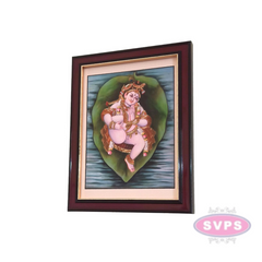 Pipal Leaf / Alilai Floating Krishna Photo Frame