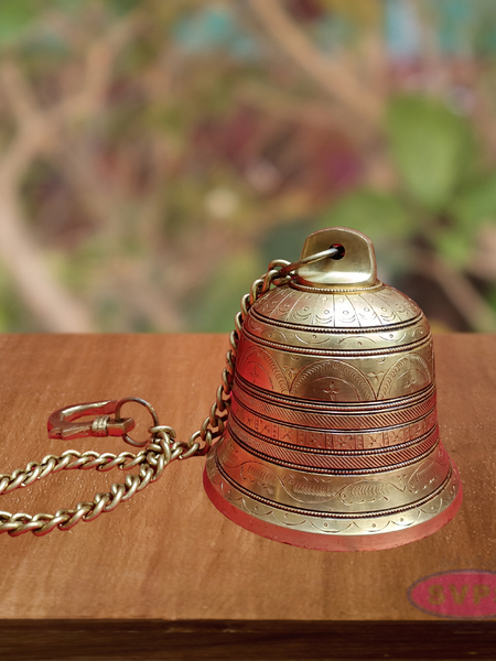 Brass Temple Pooja Bell Hanging Big