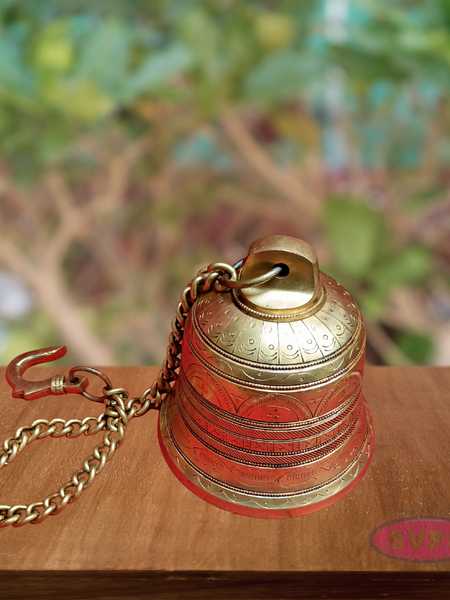Brass Temple Pooja Bell Hanging Big