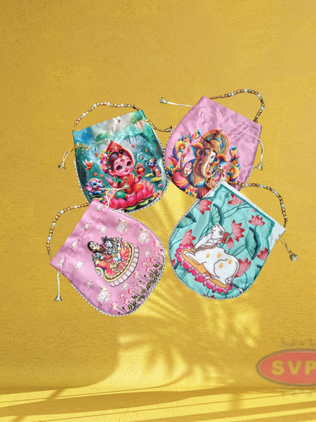 Potil Bags With Beads Handle / Return Gifts