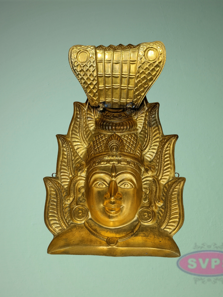 Pure Brass Karumariamman Face / Mugam
