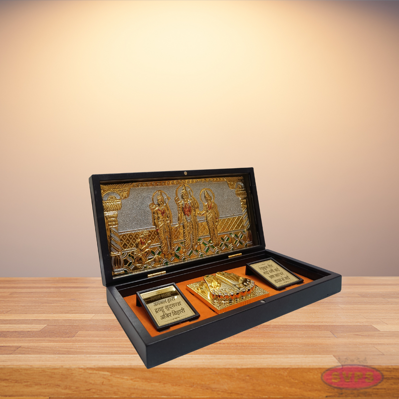 Gold Plated Ram Darbar Padam Box