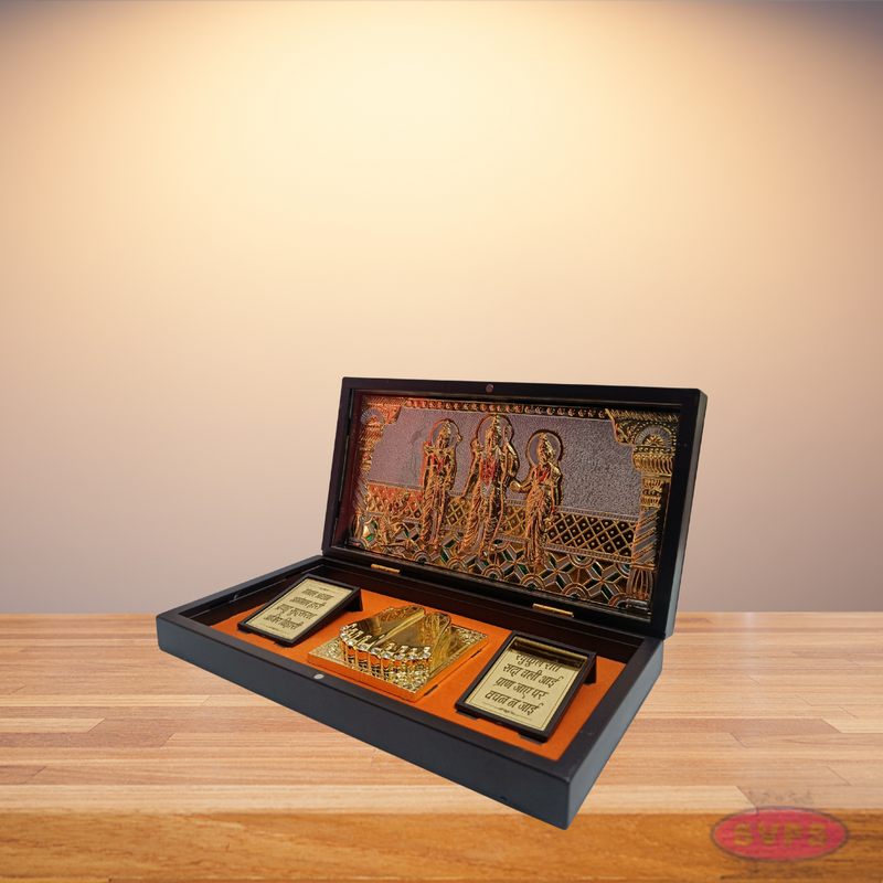 Gold Plated Ram Darbar Padam Box