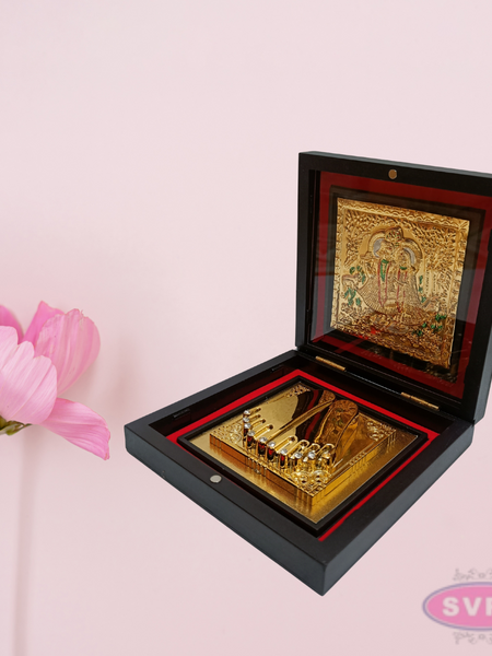 Gold Plated Sri Radha Krishna Padam Box