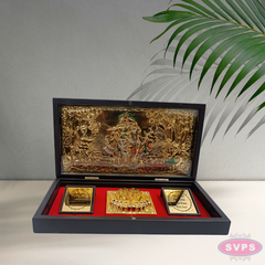 Gold Plated Radha Krishna  Padam Box