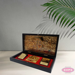 Gold Plated Radha Krishna  Padam Box