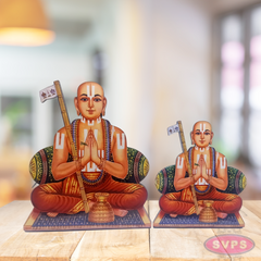 Wooden Sri Ramanujacharya Table Stand / Wall Hanging Photo Cutout