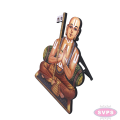 Wooden Sri Ramanujacharya Table Stand / Wall Hanging Photo Cutout
