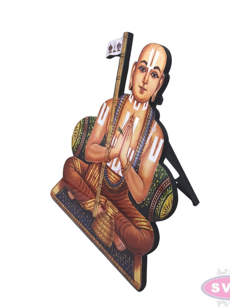 Wooden Sri Ramanujacharya Table Stand / Wall Hanging Photo Cutout
