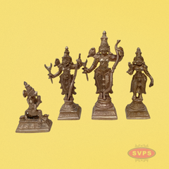 Handmade Panchalogam   Ramar Set / Ram Sita Lakshman Hanuman Statue