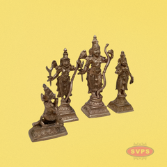Handmade Panchalogam   Ramar Set / Ram Sita Lakshman Hanuman Statue