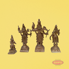 Handmade Panchalogam   Ramar Set / Ram Sita Lakshman Hanuman Statue