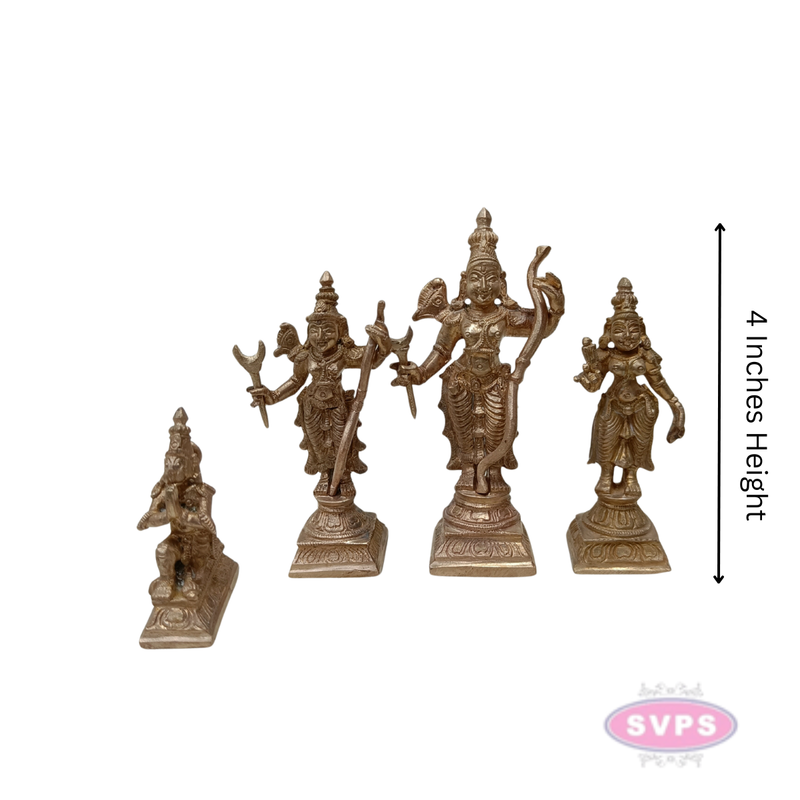 Handmade Panchalogam   Ramar Set / Ram Sita Lakshman Hanuman Statue