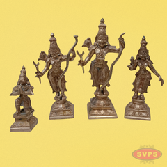 Handmade Panchalogam   Ramar Set / Ram Sita Lakshman Hanuman Statue