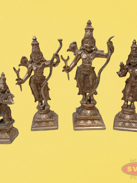 Handmade Panchalogam   Ramar Set / Ram Sita Lakshman Hanuman Statue