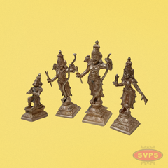 Handmade Panchalogam   Ramar Set / Ram Sita Lakshman Hanuman Statue