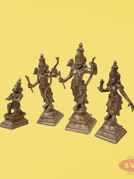 Handmade Panchalogam   Ramar Set / Ram Sita Lakshman Hanuman Statue