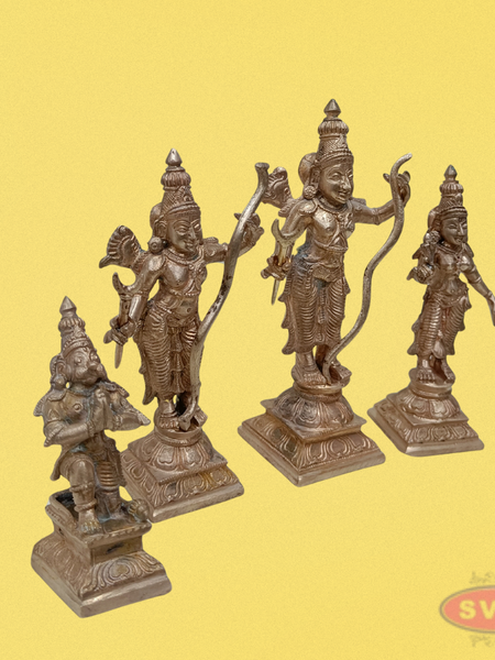 Handmade Panchalogam   Ramar Set / Ram Sita Lakshman Hanuman Statue