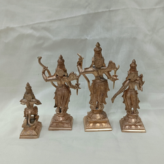 Handmade Panchalogam   Ramar Set / Ram Sita Lakshman Hanuman Statue