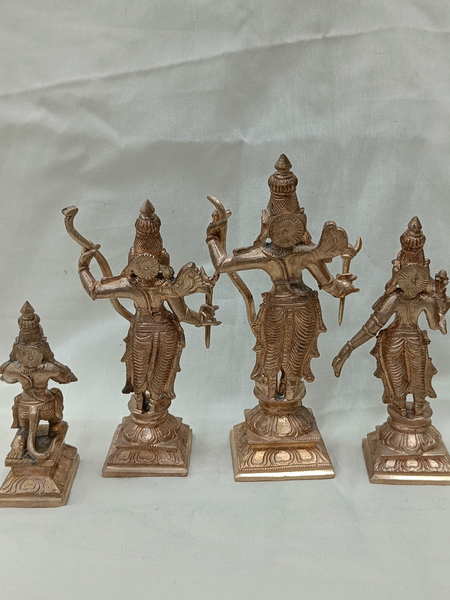 Handmade Panchalogam   Ramar Set / Ram Sita Lakshman Hanuman Statue