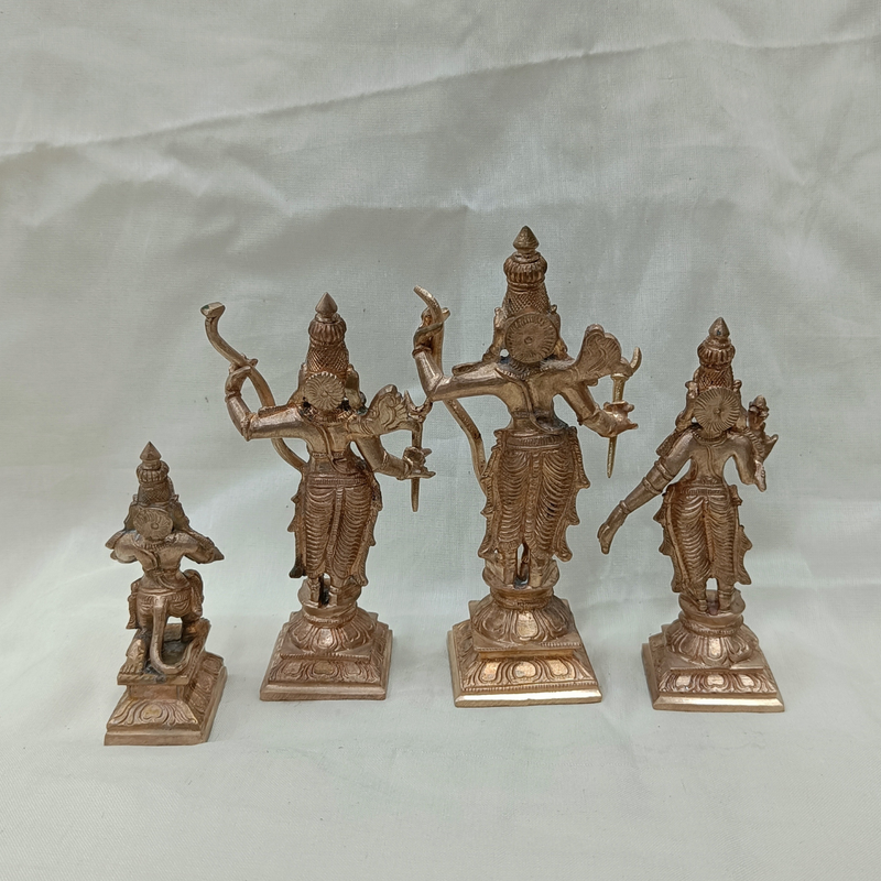 Handmade Panchalogam   Ramar Set / Ram Sita Lakshman Hanuman Statue