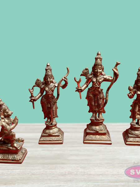 Handmade Panchalogam   Ramar Set / Ram Sita Lakshman Hanuman Statue