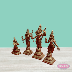 Handmade Panchalogam   Ramar Set / Ram Sita Lakshman Hanuman Statue