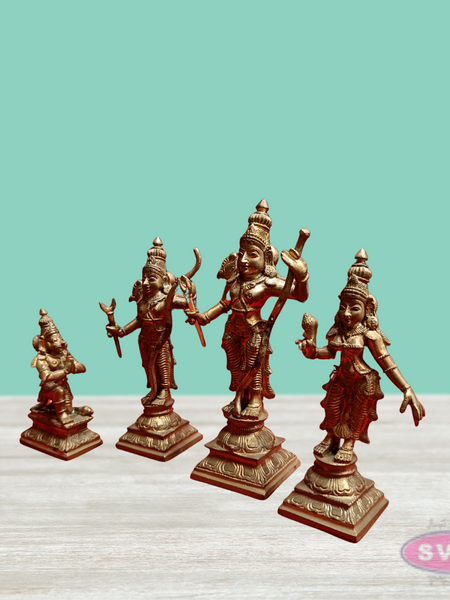 Handmade Panchalogam   Ramar Set / Ram Sita Lakshman Hanuman Statue