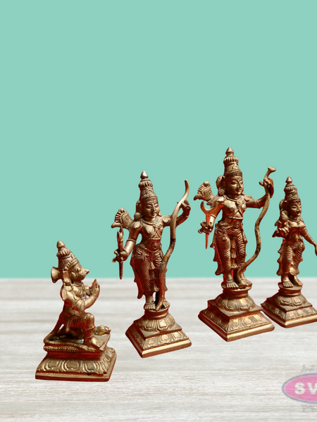 Handmade Panchalogam   Ramar Set / Ram Sita Lakshman Hanuman Statue