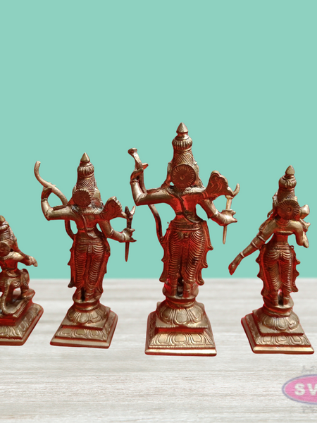 Handmade Panchalogam   Ramar Set / Ram Sita Lakshman Hanuman Statue