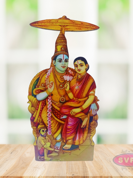 Wooden Sri Rama Pattabhishekam Table Stand / Wall Hanging Photo Cutout